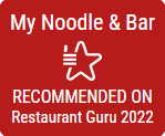 This seal of endorsement from Restaurant Guru was received by My Noodle & Bar in 2022.